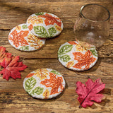 Fall Leaves Braided Coaster Set-Lange General Store