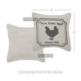 Farm Fresh Eggs Chicken Silhouette Mini Pillow 6x6-Lange General Store