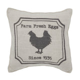 Farm Fresh Eggs Chicken Silhouette Mini Pillow 6x6-Lange General Store