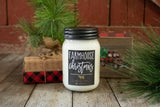 Farmhouse Mason Jar Candle - Farmhouse Christmas