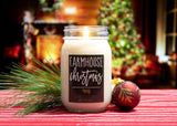 Farmhouse Mason Jar Candle - Farmhouse Christmas