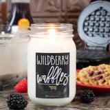 Farmhouse Mason Jar Candle - Wildberry Waffles