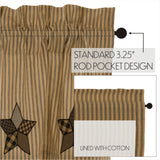 Farmhouse Star Ticking Stripe Valance