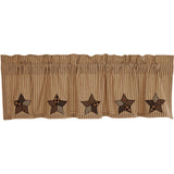 Farmhouse Star Ticking Stripe Valance
