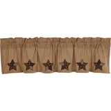 Farmhouse Star Ticking Stripe Valance