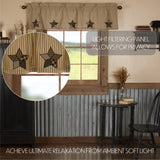 Farmhouse Star Ticking Stripe Valance