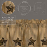 Farmhouse Star Ticking Stripe Valance