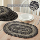 Farmstead Black Braided Placemat - Set of 6