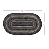 Farmstead Black Collection Braided Rugs - Oval