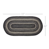 Farmstead Black Collection Braided Rugs - Oval