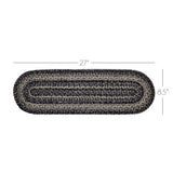Farmstead Black Collection Braided Rugs - Oval