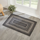Farmstead Black Collection Braided Rugs - Rectangle-Lange General Store