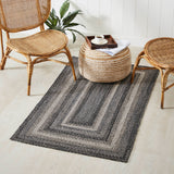 Farmstead Black Collection Braided Rugs - Rectangle - Lange General Store