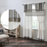 Farmstead Black Patchwork Panel Curtains