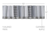 Farmstead Black Patchwork Valance