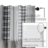 Farmstead Black Patchwork Valance