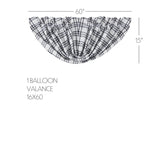 Farmstead Black Plaid Balloon Valance