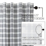 Farmstead Black Plaid Balloon Valance
