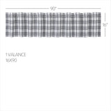 Farmstead Black Plaid Valance