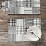 Farmstead Black Quilted Placemat Set of 2-Lange General Store