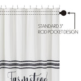 Farmstead Black Stripe Shower Curtain