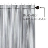 Farmstead Black Ticking Stripe Shower Curtain