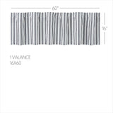 Farmstead Black Ticking Stripe Valance
