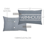 Farmstead Blue Farmhouse Pillow-Lange General Store