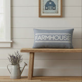 Farmstead Blue Farmhouse Pillow-Lange General Store