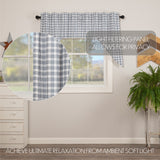 Farmstead Blue Plaid Swag Curtains