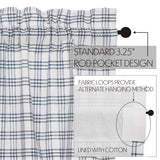 Farmstead Blue Plaid Swag Curtains
