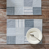 Farmstead Blue Quilted Placemats - Set of 2-Lange General Store