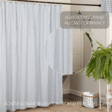 Farmstead Blue Ticking Stripe Shower Curtain