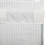 Farmstead Blue Ticking Stripe Swag Curtains