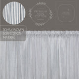 Farmstead Blue Ticking Stripe Swag Curtains