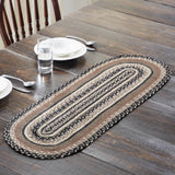 Farmstead Charcoal Braided Table Runner-Lange General Store