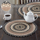 Farmstead Charcoal Braided Trivet 15" Set of 3