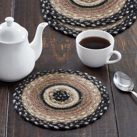 Farmstead Charcoal Braided Trivet 8" Set of 3
