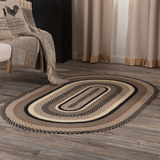 Farmstead Charcoal Collection Braided Rugs - Oval - Lange General Store