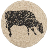 Sawyer Mill Charcoal Cow Coasters-Lange General Store