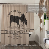 Farmstead Charcoal Cow Shower Curtain-Lange General Store