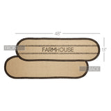 Farmstead Charcoal Farmhouse Braided Table Runners-Lange General Store