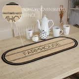 Farmstead Charcoal Farmhouse Braided Table Runners-Lange General Store