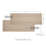 Farmstead Charcoal Grain Sack Stripe Table Runners