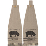 Farmstead Charcoal Kitchen Towels - Pig-Lange General Store