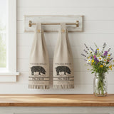 Farmstead Charcoal Kitchen Towels - Pig-Lange General Store
