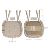 Farmstead Charcoal Patchwork Chair Pad-Lange General Store