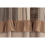 Farmstead Charcoal Patchwork Short Panel Curtains