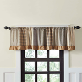 Farmstead Charcoal Patchwork Valance - Lange General Store