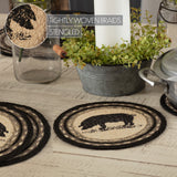 Farmstead Charcoal Pig Trivet Set of 3